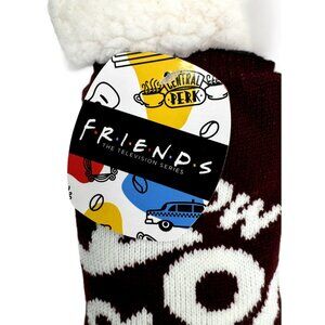 Friends Theme Brown Fleece Socks Size OS